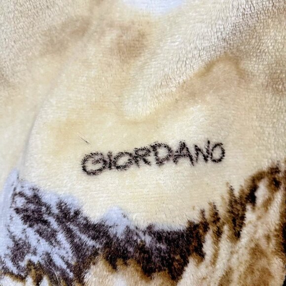 Vintage Giordano Bald Eagle Fleece Throw – Cottagecore Cozy, Rustic Americana - Picture 5 of 5